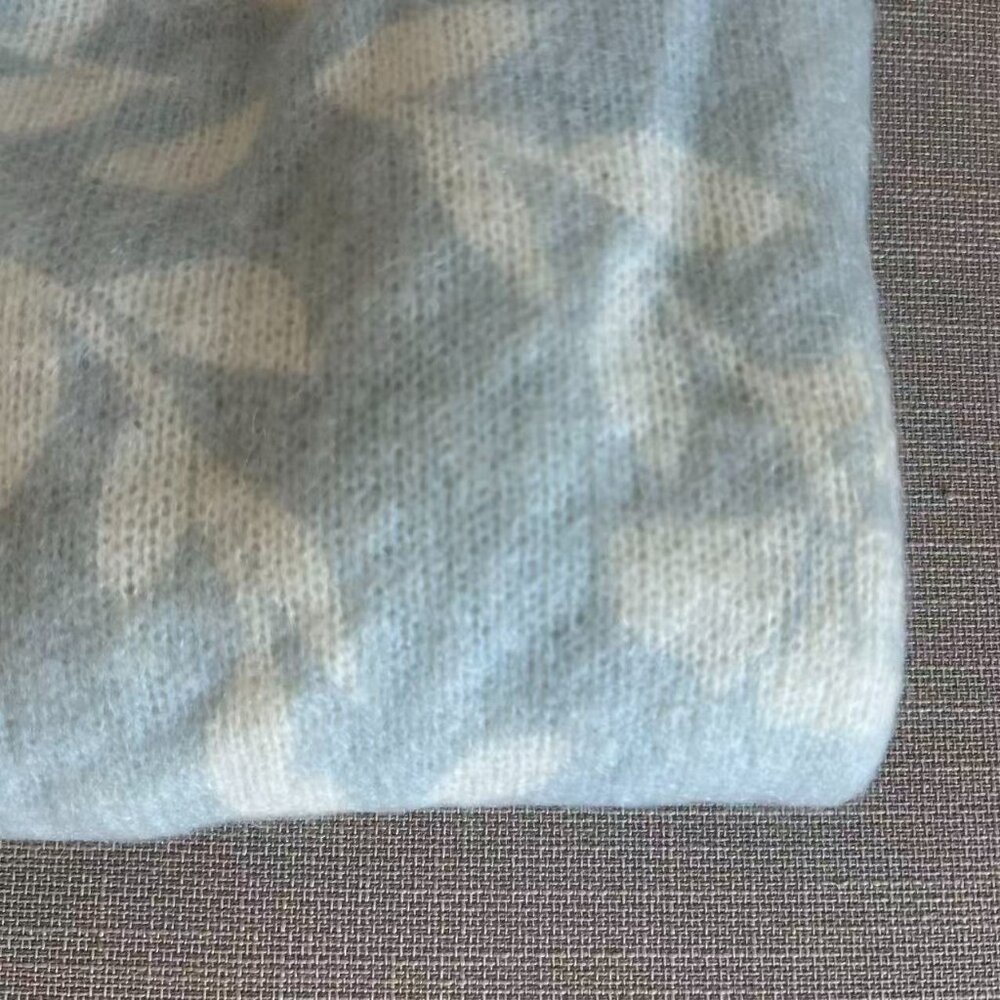Sezane Aurelia Jumper XS/M/L/XL Baby Blue Ivory Sweater French Mohair Lightweig - Picture 7 of 10